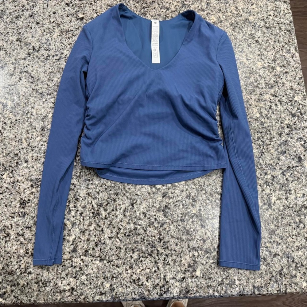 Lululemon All It Takes Ribbed Nulu V-Neck Long-Sleeve Shirt *B-D Cups